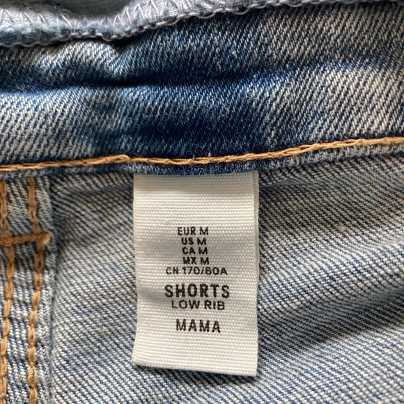 H&M Mama maternity midi jean denim shorts inseam 3” NWT - Picture 4 of 6